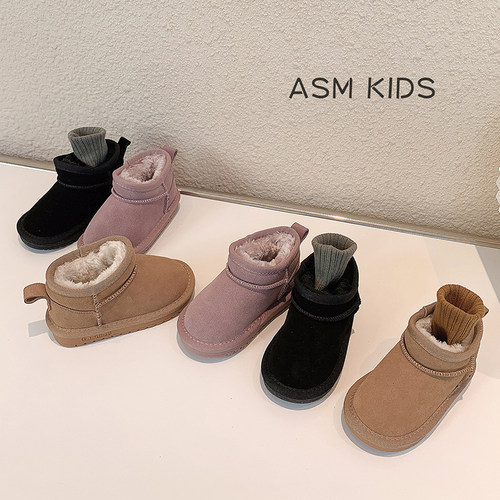 儿童加绒加厚保暖雪地靴