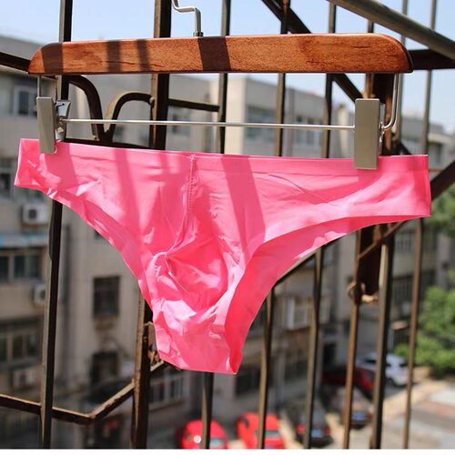 半包臀夏季低腰男士三角冰丝无痕内裤一片性感超薄丝滑感性三角裤