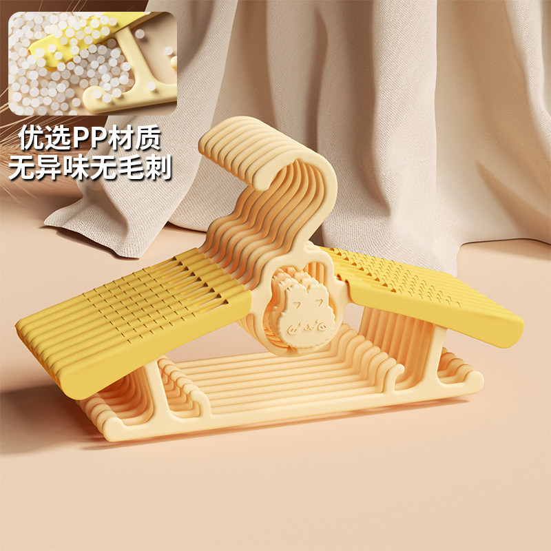 儿童衣架宝宝专用可伸缩6岁以上加厚加粗可叠挂撑子家用收纳卡通图片
