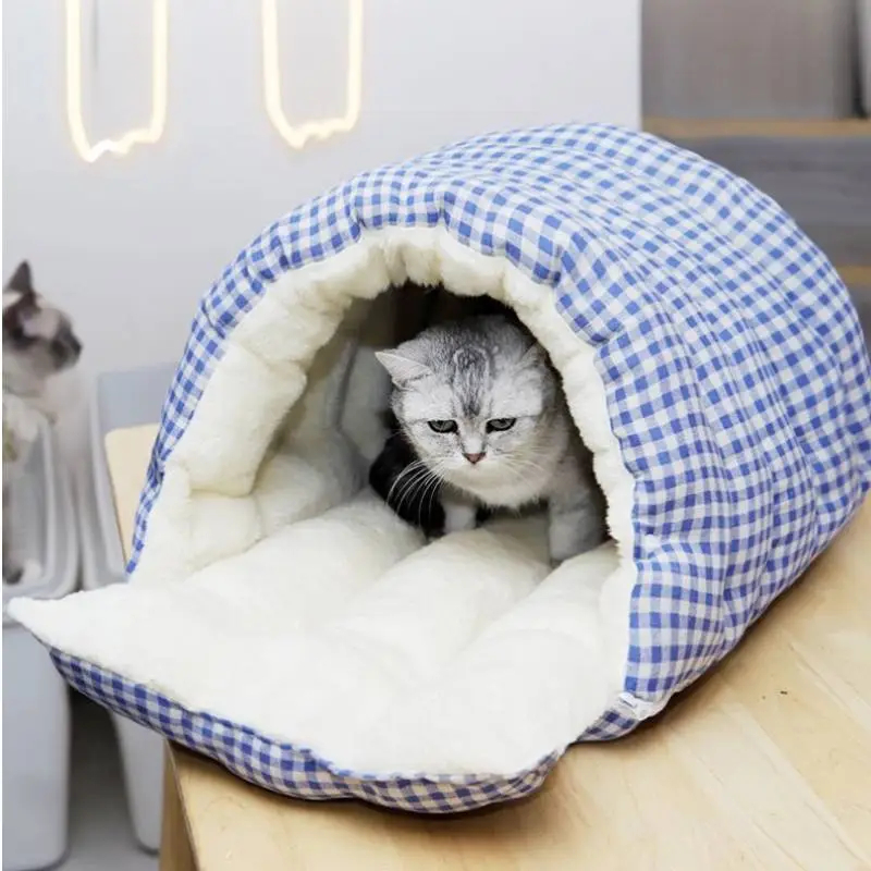 宠物窝用品保暖猫窝过冬天加厚加热暖和的猫咪窝狗窝猫爬架玩具窝