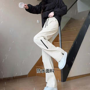 薄款 防水冲锋裤 2026夏季 潮流宽松直筒工装 运动裤 休闲裤 子女款 爆款