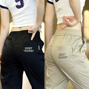 2025新款 九分速干女裤 子爆款 冰丝运动裤 裤 薄款 休闲束脚工装 女夏季