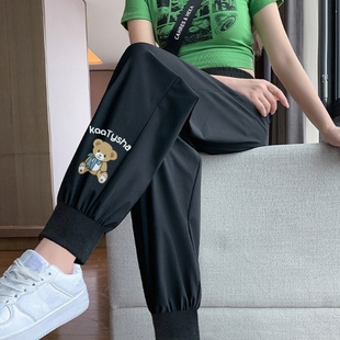 胖mm2024新款 百搭休闲弹力小脚裤 夏季 时尚 设计感小众显瘦爆款 大码