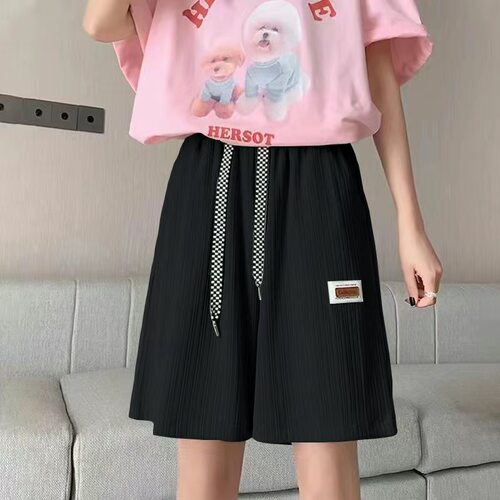 冰丝短裤女休闲裤夏季薄款速干五分裤2026新款潮流百搭直筒运动裤
