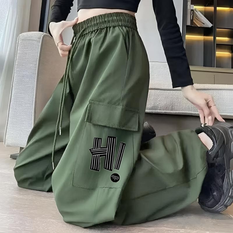 工装裤女士春秋季新款直筒运动裤宽松休闲裤百搭显瘦高腰潮流长裤