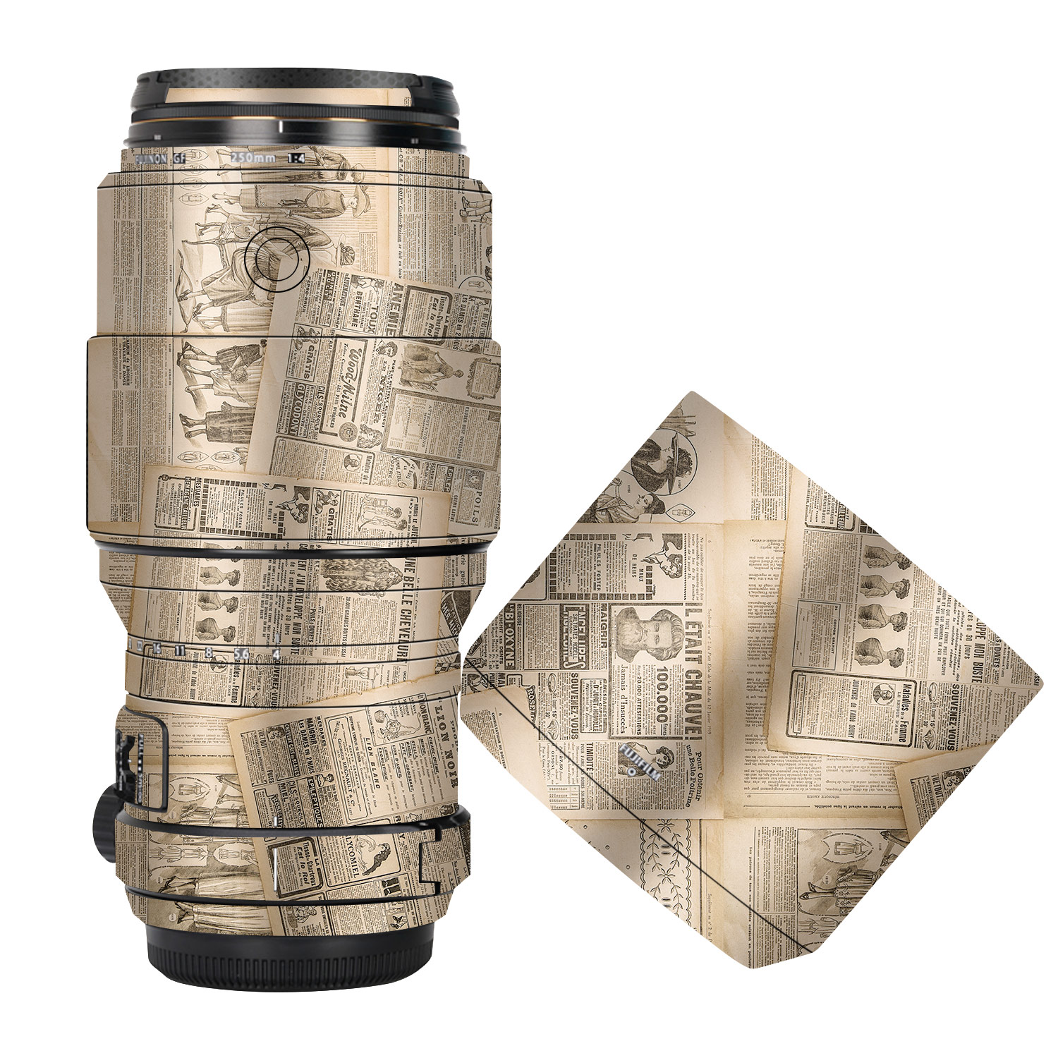 漫步驴适用于富士GF250mmF4中画幅镜头保护贴膜碳纤维贴纸全包彩