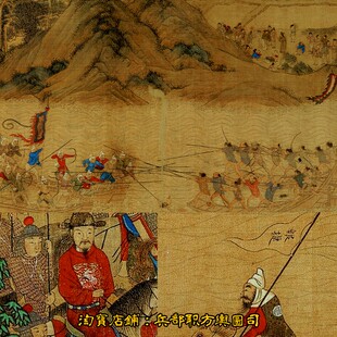 明军抗倭海战图战船士兵战场画卷 1张高清电子图片