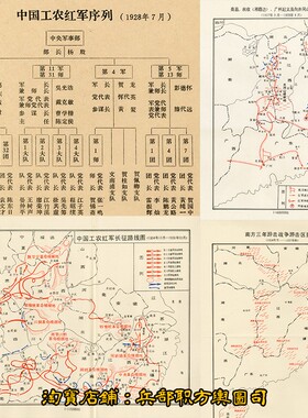 土地革命工农红军组织架构战斗序列表秋收起义长征 电子版示意图