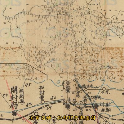 民国1926年河南邮政发展史料电信交通道路详细示意图 JPG电子图片