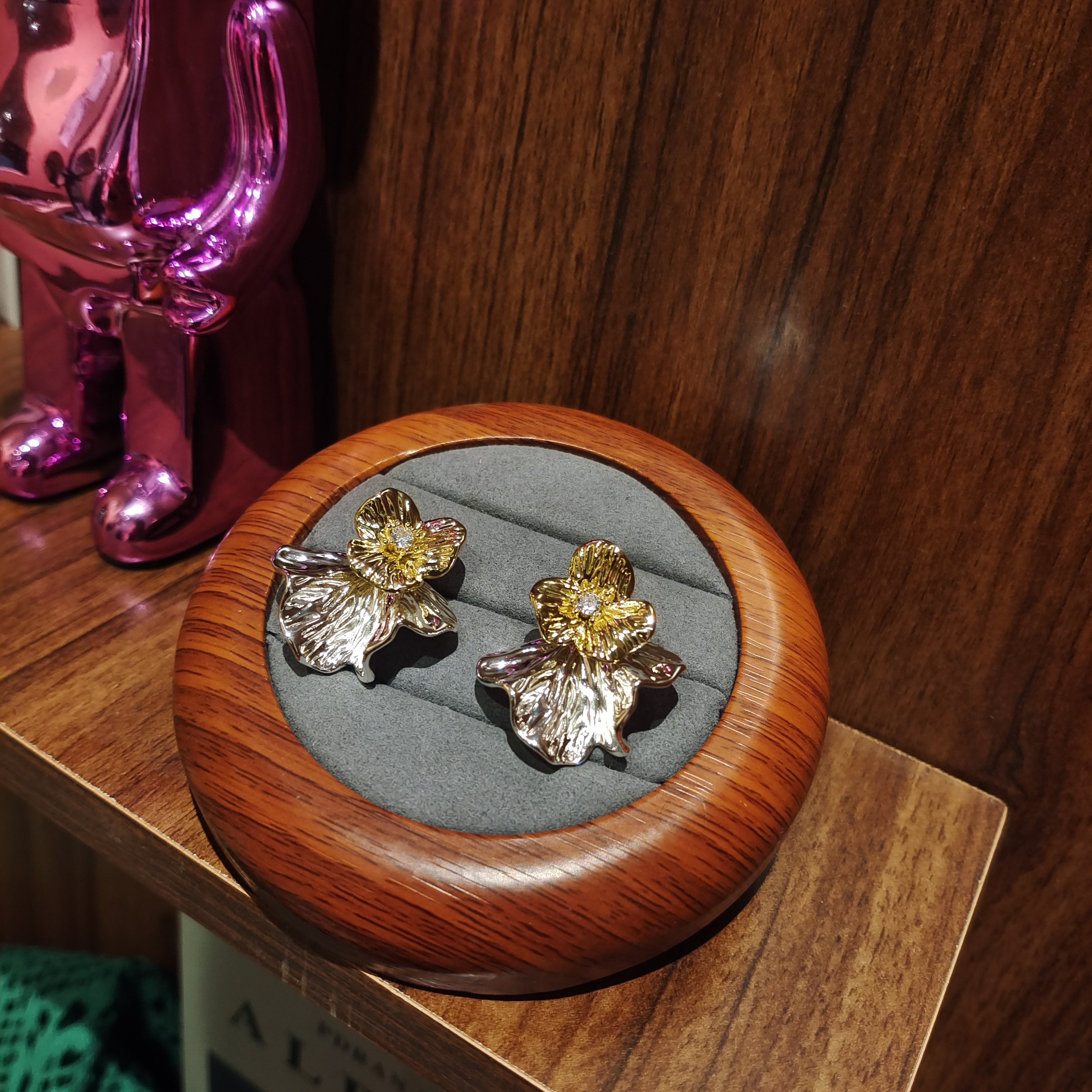 2026年金银色双层立体花朵耳环ST423,饰品/流行首饰/时尚饰品新,耳环,淘宝优惠券,粉丝福利购,淘宝优惠卷