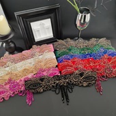 复古风收腰双生水钻流苏腰带AZ050