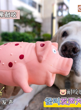 宠物狗发声乳胶玩具可爱小猪趣味磨牙耐咬小中大型犬互动自嗨洁齿