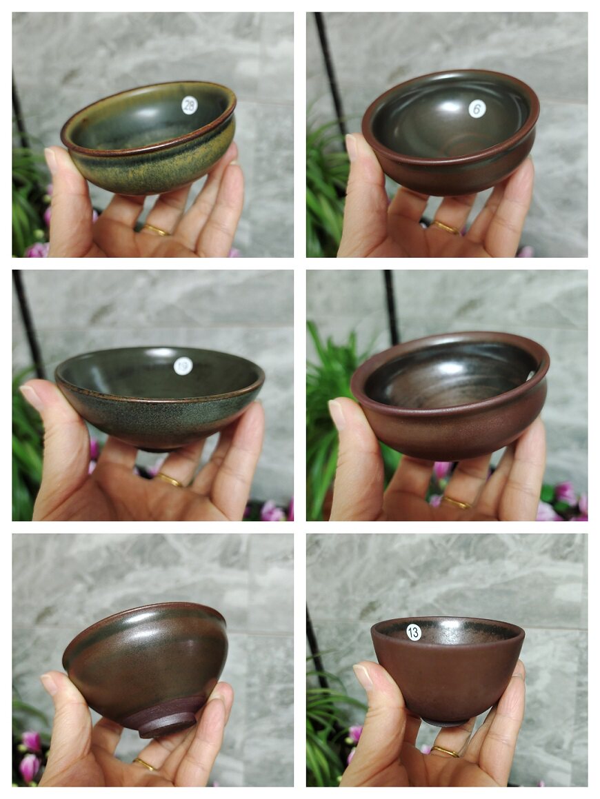 灰贝柴烧建盏主人杯茶杯