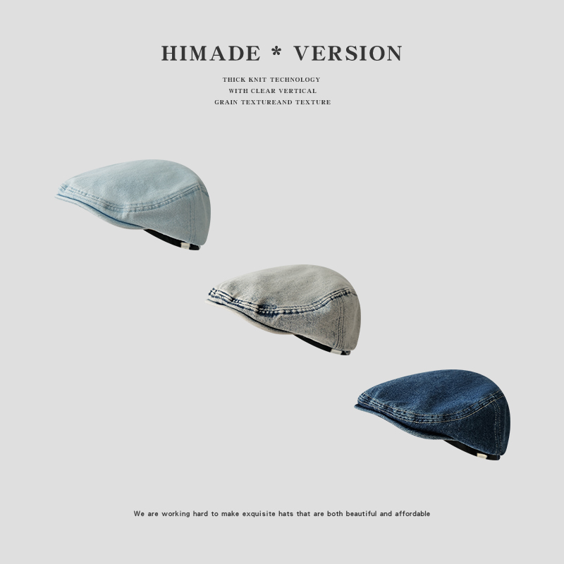 Himade牛仔水洗反戴前进帽