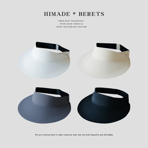 Himade夏大帽檐防晒遮阳空顶帽子