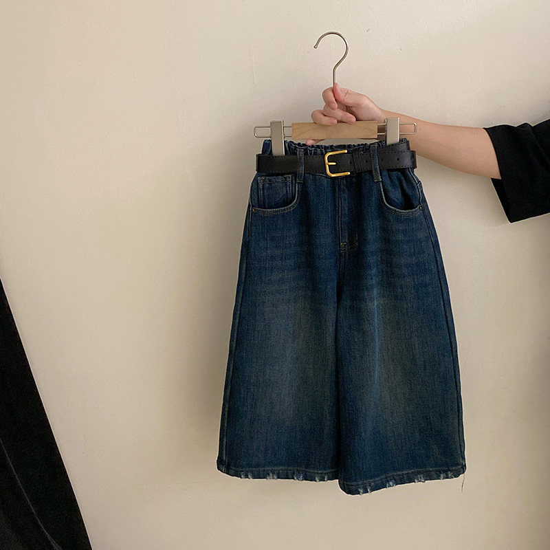 女童韩版2025秋冬新款百搭加绒阔腿九分牛仔裤中大童裤子时尚洋气,童装/婴儿装/亲子装,儿童牛仔裤,淘宝优惠券,粉丝福利购,淘宝优惠卷