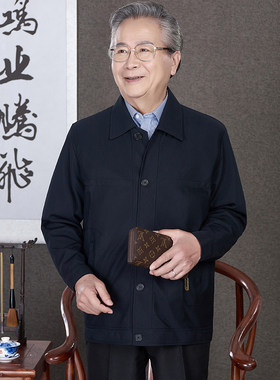 外套薄款中老年人夹克衫