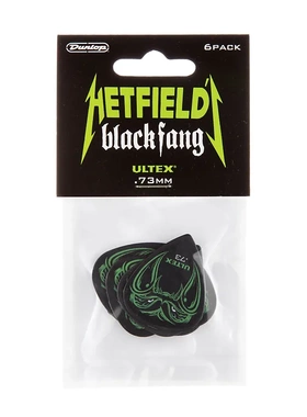 9折Dunlop邓禄普Black fang黑色毒牙James Hetfield签名款拨片