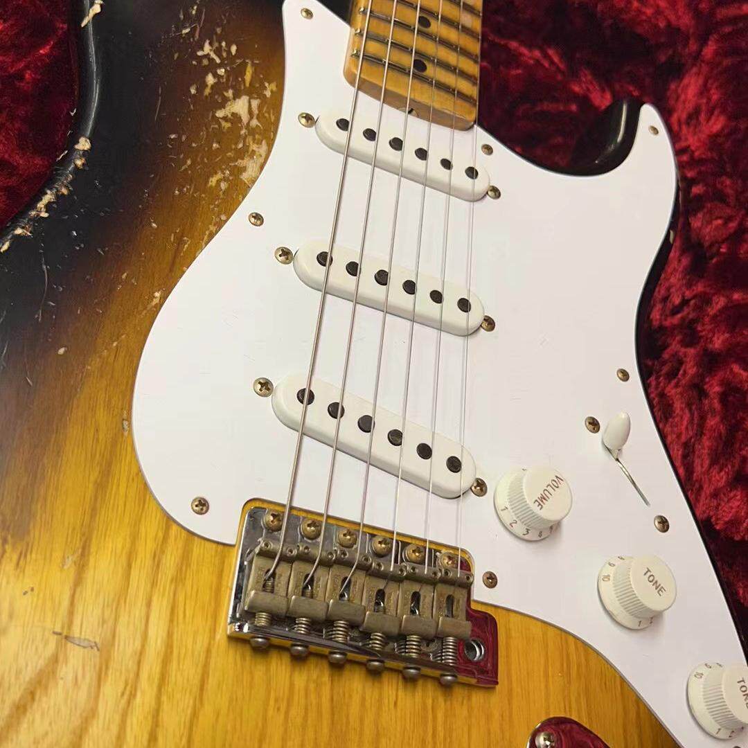 88折现货Fender芬达CS 70周年54strat重度做旧款烤枫木指板电吉他