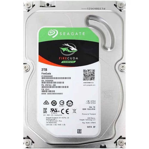 全新Seagate/希捷 ST2000DX002 酷玩 2TB 固态混合台式机械硬盘2t