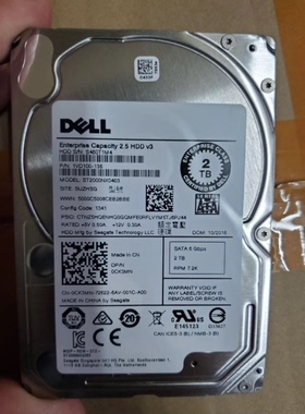 全新DELL R610 R620 R630 R720 R730 740 2T 7.2K 2.5寸 SAS 硬盘