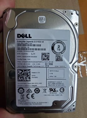 全新DELL R610 R620 R630 R720 R730 740 2T 7.2K 2.5寸 SAS 硬盘