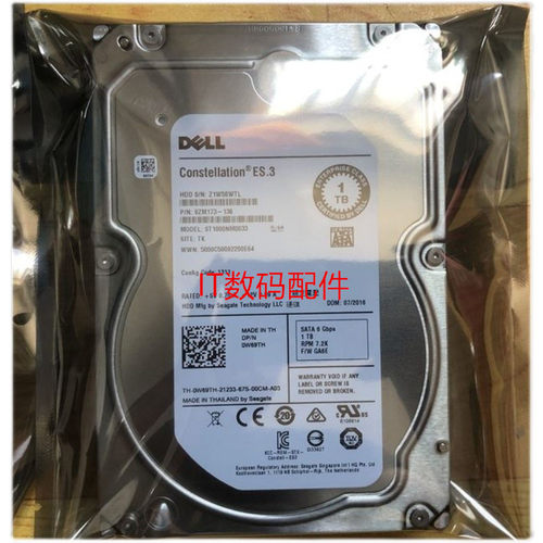 全新 DELL T4XNN 1TB 7.2K 3.5 SATA ST1000NM0033 0T4XNN 硬盘