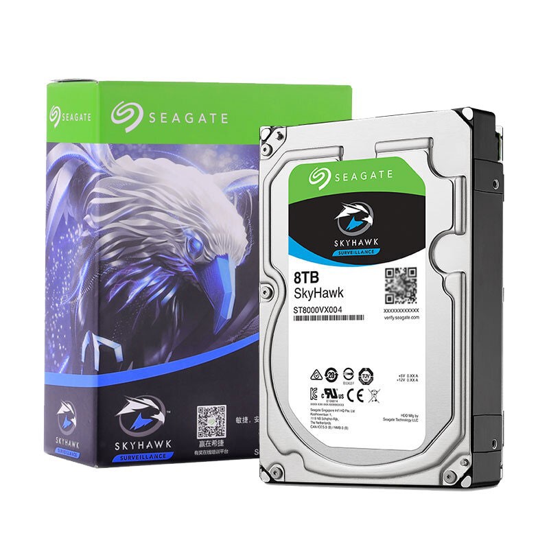 Seagate/希捷ST8000VX004 8tb SATA酷鹰256M监控台式机硬盘8T垂直