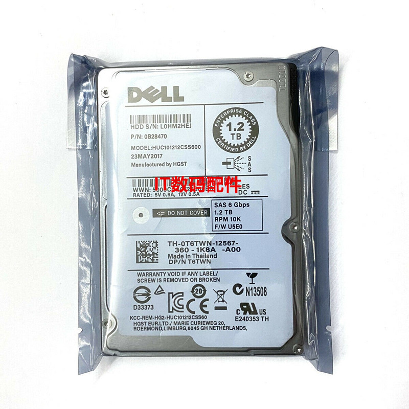 DELL R430 R530 R630 R730 R830 R930 R620 1.2T 10K SAS 2.5硬盘