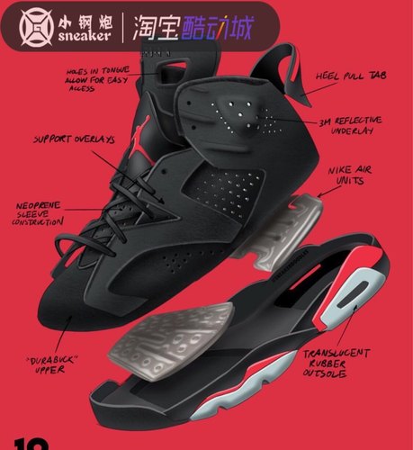 AIRJORDANAJ6红外线高帮篮球鞋