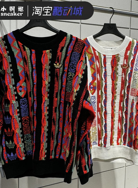 adidas三叶草LNY蛇年新年情侣针织运动宽松套头毛衣JL8370 JL8371