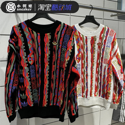 adidas三叶草LNY蛇年新年情侣针织运动宽松套头毛衣JL8370 JL8371