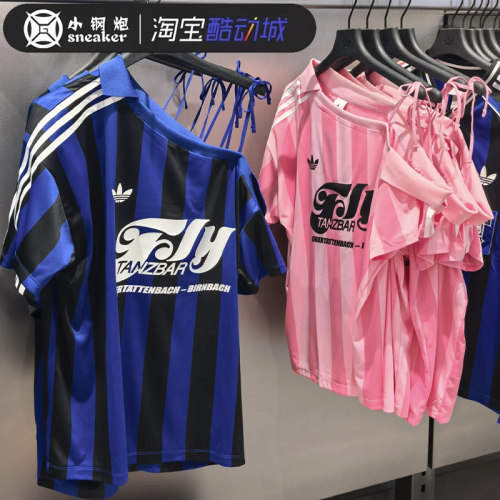 adidas三叶草女球衣T恤足球衫