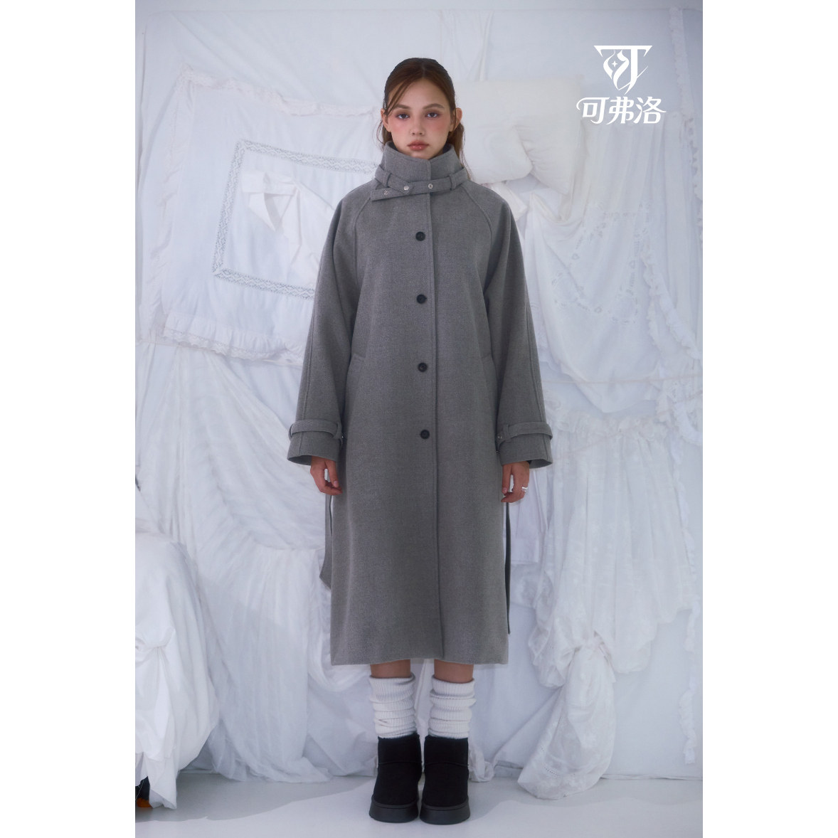 可弗洛 设计感小众2025年冬季新款百搭气质毛呢外套女高级感,女装/女士精品,毛呢外套,淘宝优惠券,粉丝福利购,淘宝优惠卷