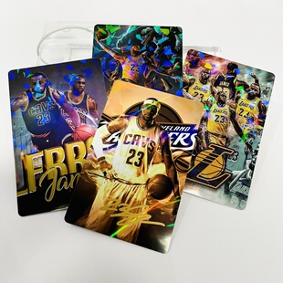 詹姆斯球星卡挂件书包超清镭射卡欧文杜兰特背包小挂件高颜值