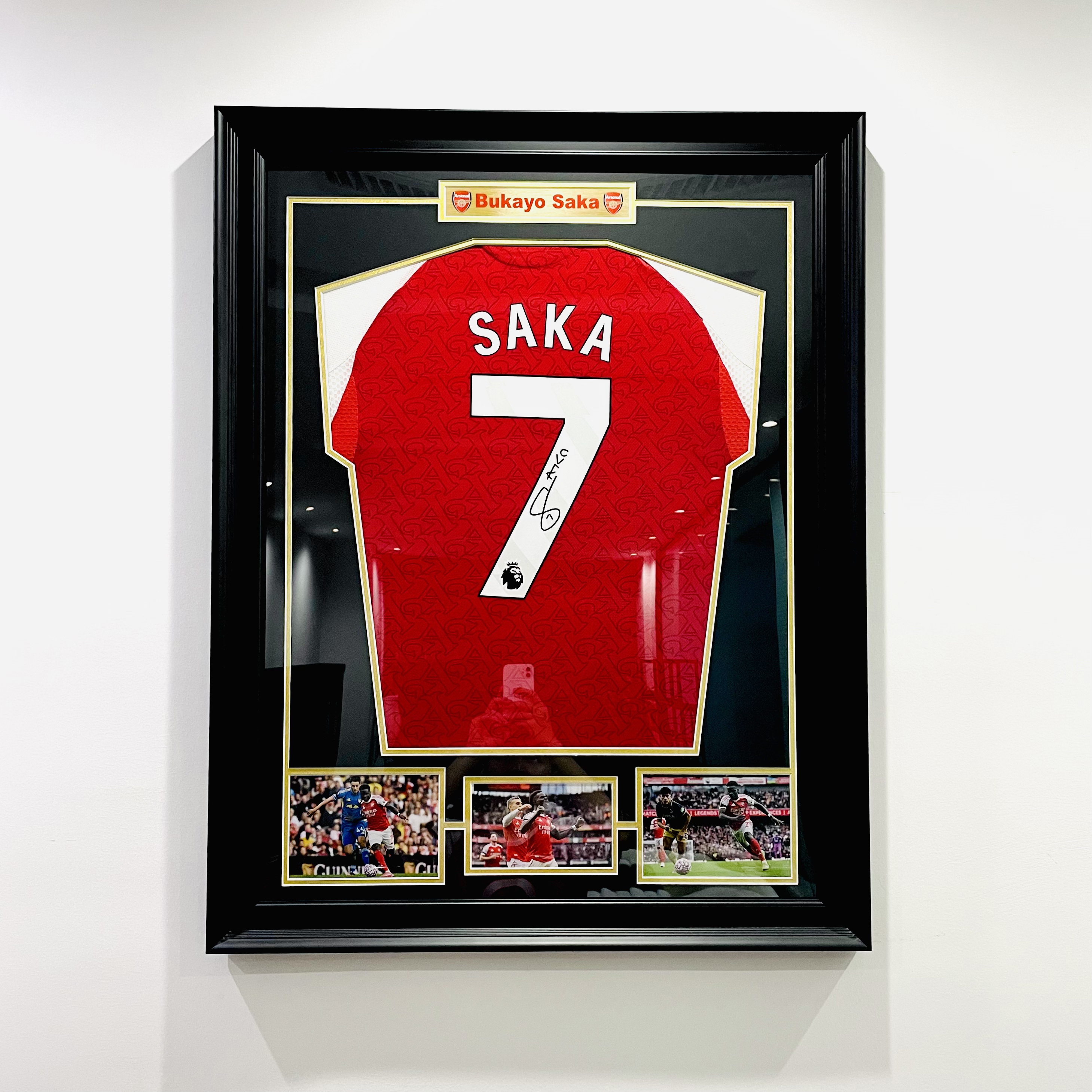 阿森纳萨卡签名球衣装裱相框周边收藏展示厄德高亨利生日礼物