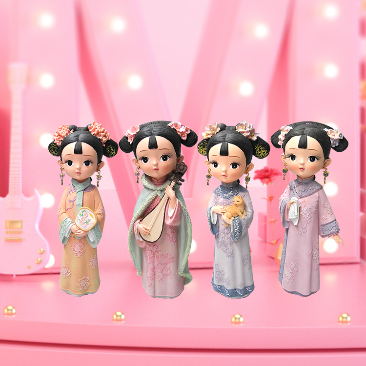 中国风格娃娃摆件宫廷手办人偶