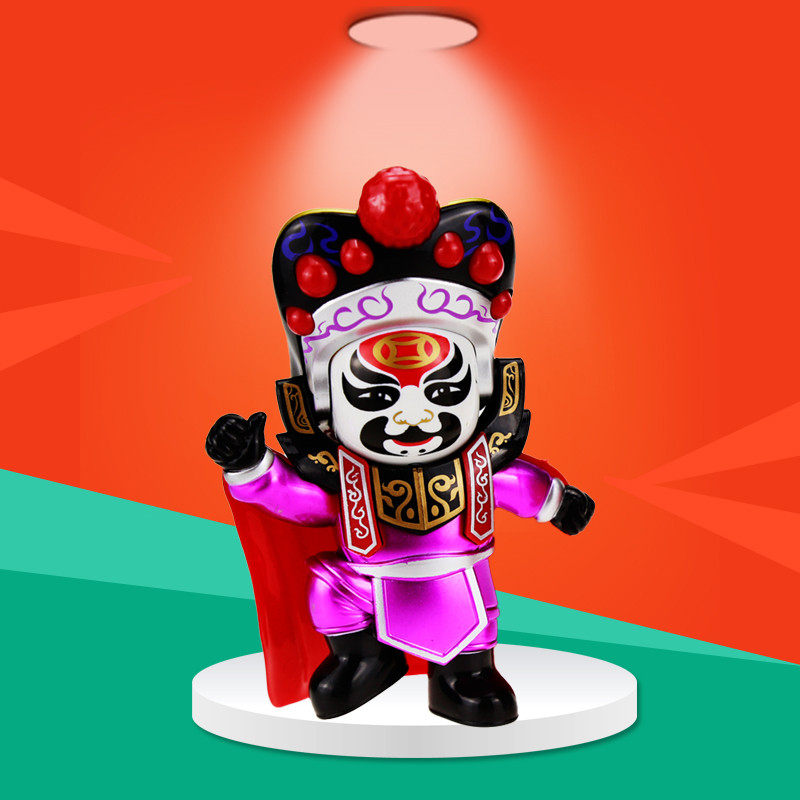 变脸娃娃京剧脸谱玩具玩偶中国风京剧脸谱玩偶儿童玩具出国送老外