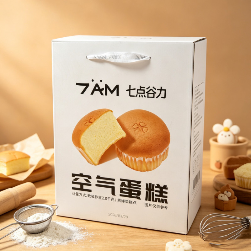 七点谷力空气蛋糕0反式脂肪酸0添加防腐剂散装称重早餐糕点零食