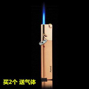 奥麦Aomai直冲防风打火机充气焊枪雪茄创意砂轮蓝火超薄刻字定制