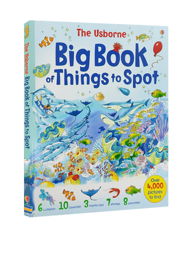 英文原版 Big Book of Things to Spot 1001找找看4个故事合辑 儿童数字单字启蒙图画辞典 亲子趣味互动游戏绘本