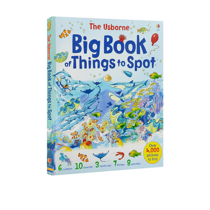 英文原版 Big Book of Things to Spot 1001找找看4个故事合辑 儿童数字单字启蒙图画辞典 亲子趣味互动游戏绘本