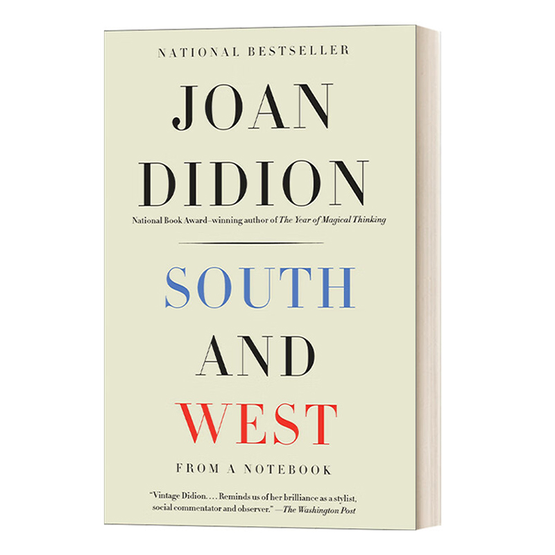 英文原版 South and West 南方与西方 来自一本笔记 Joan Didion 琼·狄迪恩 奇想之年作者