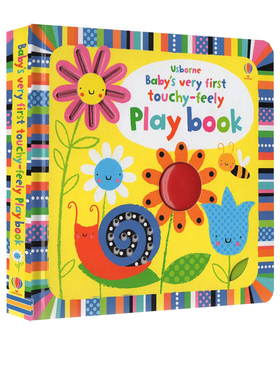 英文原版 Usborne Baby's very first touchy-feely Play book 宝宝的首本触摸翻翻书 尤斯伯恩 低幼启蒙洞洞纸板书 亲子共读