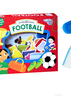 足球运动员 小小角色扮演家 Let's Pretend Footballer 儿童英文原版绘本 纸板模型操作玩具图书 幼儿英语启蒙早教 礼盒套装