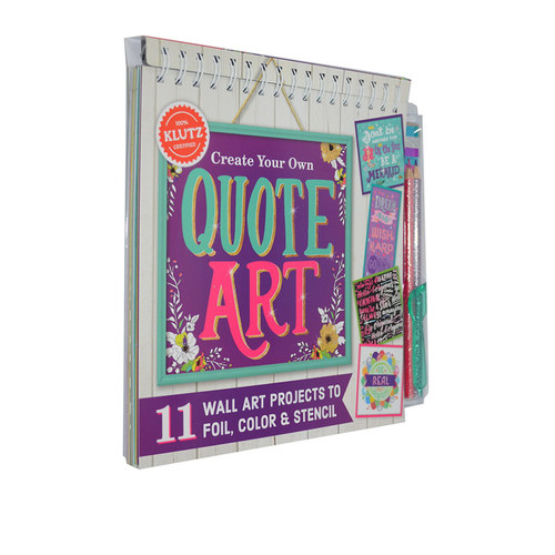 英文原版 Klutz Create Your Own Quote Art 创造自己的艺术 颜色装饰儿童艺术启蒙书 STEAM体系