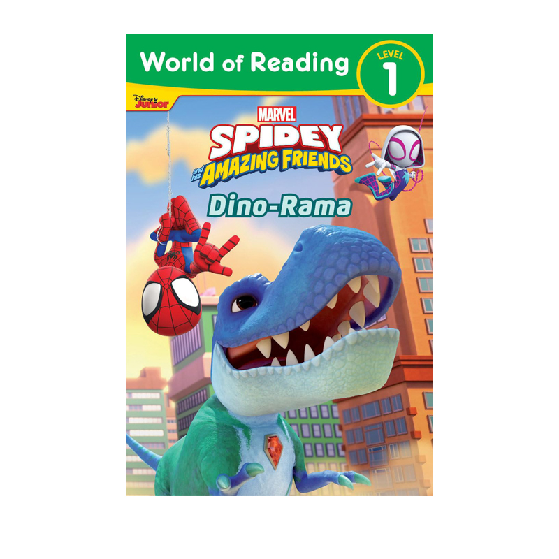 英文原版  World of Reading: Spidey and His Amazing Friends Dino-Rama 蜘蛛侠 分级绘本图画书 漫威阅读世界
