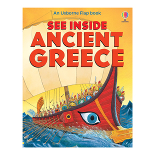 预售 英文原版 Usborne See Inside Ancient Greece 看里面系列 古希腊 纸板翻翻书 大开本 尤斯伯恩 儿童科普认知绘本