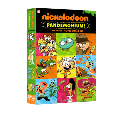 英文原版 Nickelodeon Pandemonium Boxed Set 3册盒装 儿童幽默漫画读物合集 尼克国际儿童频道动画绘本 儿童英语课外阅读