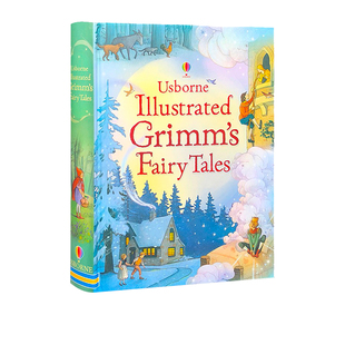 英文原版 尤斯伯恩Usborne Illustrated Grimm's Fairy Tales 格林童话插图故事图画书 15个故事精装合辑 青少年儿童英语启蒙